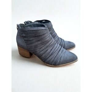 Fergalicious Iggy Ankle Bootie suede grey size 6 Fall Trendy